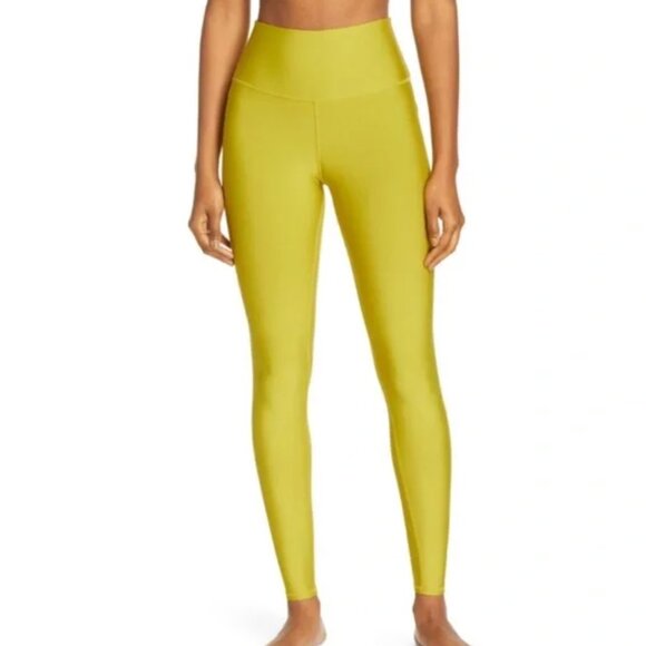 ALO Yoga Pants - Alo Chartreuse High-Waist Airlift Leggings L